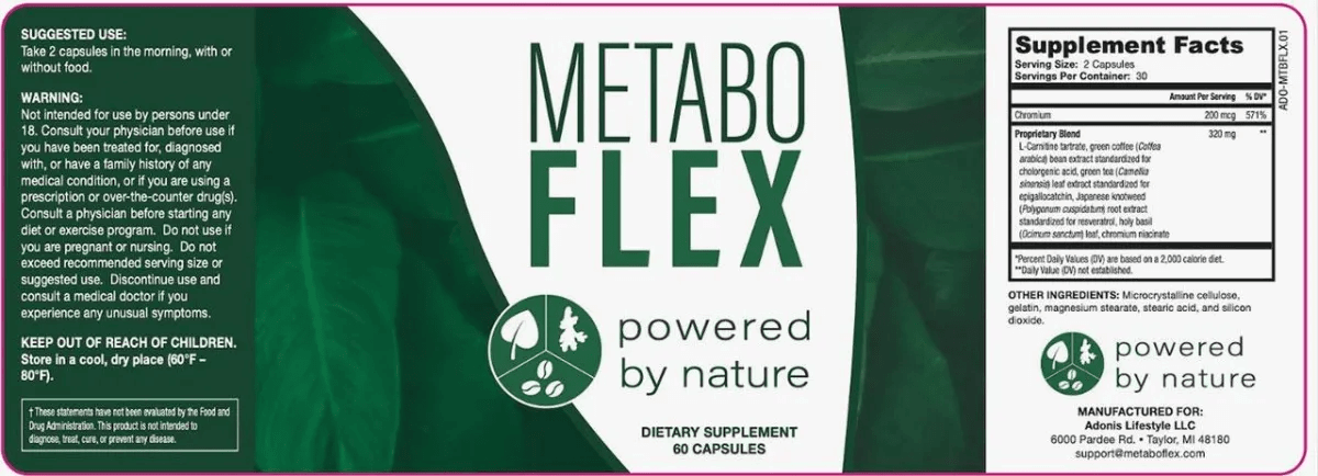 metaboflex supplement fact